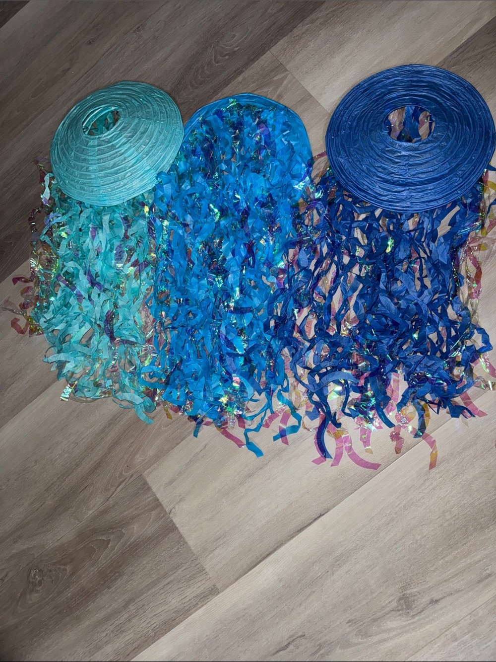 SpongeBob Squarepants Blue Teal Hanging Fringe Lantern Decorations